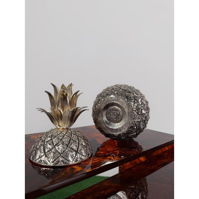 Mid-Century Pineapple Ice Bucket in Silvered Pewter attributed to Mauro Manetti, Italy, 1970s For Sale - Image 9 of 18