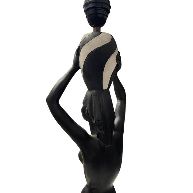 Vintage African Sculptural Plaster Lamp, 1950s, in Good conditions. Designed 1950 to 1959 This piece has an attribution...