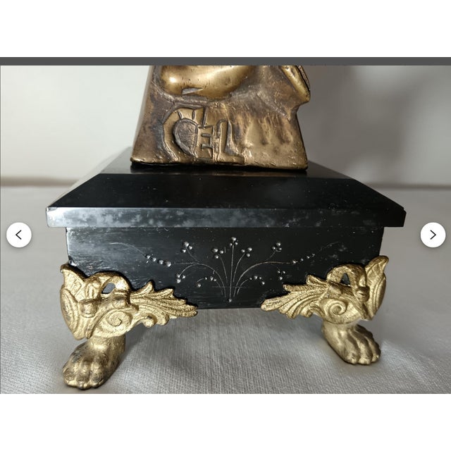 Art Nouveau Sculptural Bronze Table Lamp by Emmanuel Villanis, France, 19th Century For Sale - Image 13 of 15