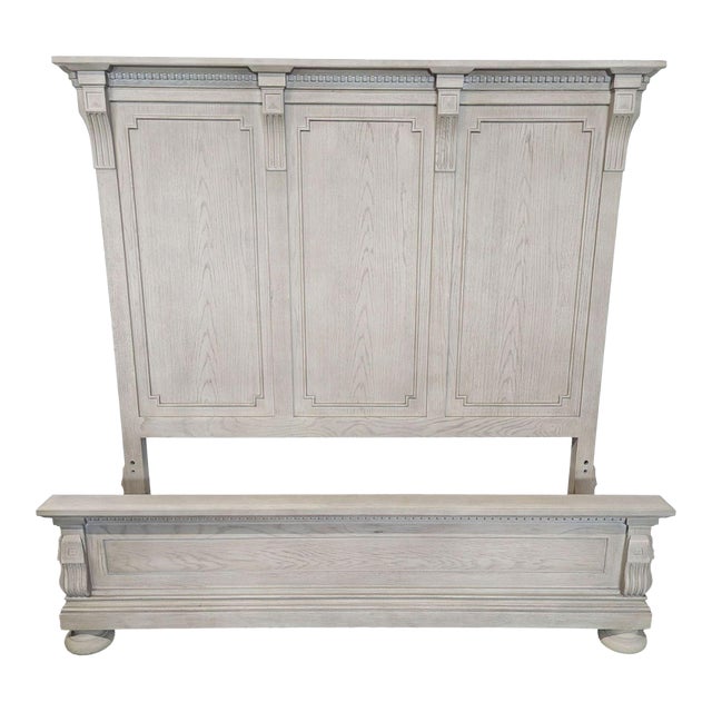 Restoration Hardware Queen Size St. James Panel Bed With Footboard For Sale