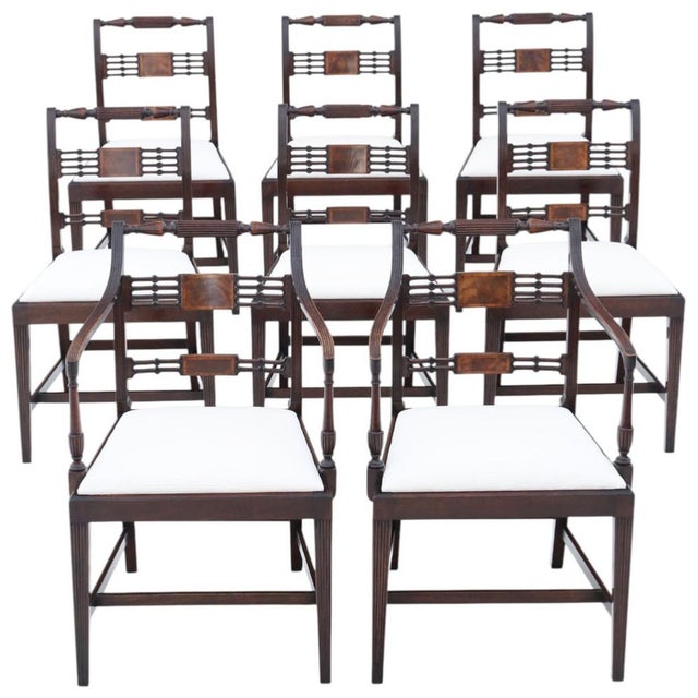 Regency Revival Mahogany Dining Chairs from Thomas Clarkson & Sons, 1940s, Set of 8 For Sale - Image 13 of 13