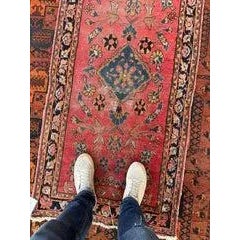 Name: SIMPLY BEAUTIFUL Fine Antique Lilihan Sarouk Runner | Open Artistic Design in Rare Narrow Size Size: ~ 2.8 x 9.7...