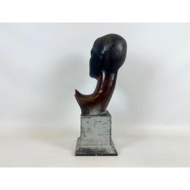 Mid-Century Hand-Crafted Female Head Mannequin Sculpture, 1950s For Sale - Image 4 of 18