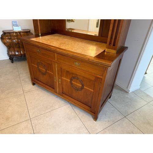Wood Art Nouveau Hutch Buffet with Display, 1920s For Sale - Image 7 of 14