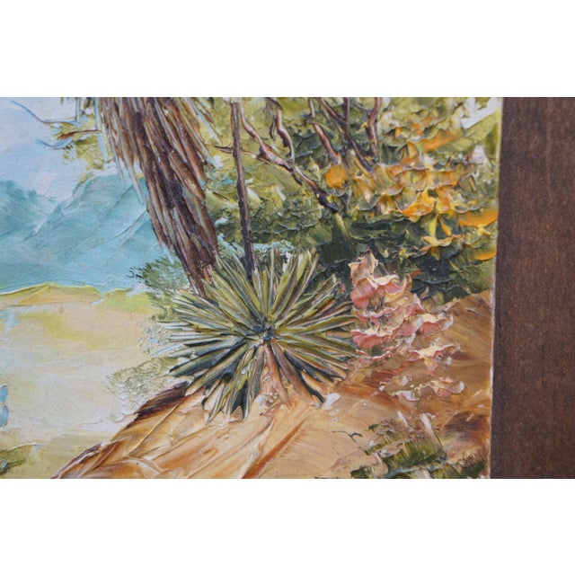 Miniature Impressionist Masterpiece Desert Landscape Oil Painting on Board 10" For Sale - Image 11 of 11