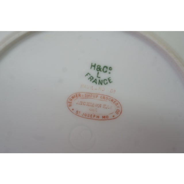 27pc Antique Haviland Limoges Porcelain Chrysanthemums Serving Dinner China For Sale - Image 12 of 17