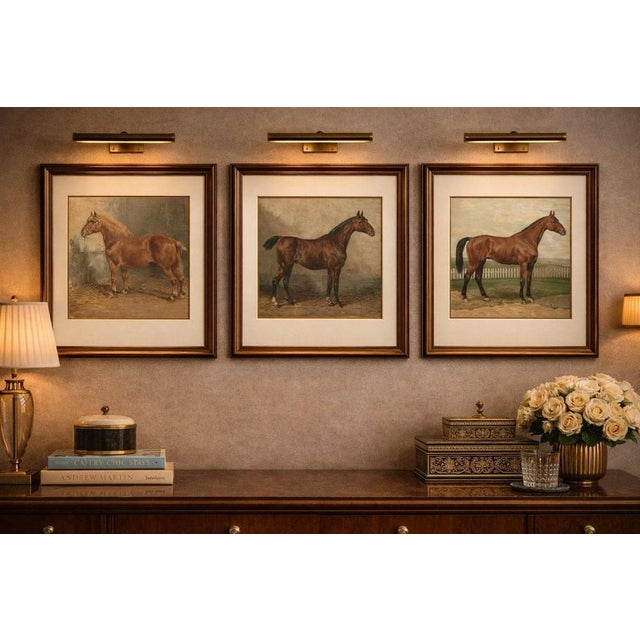 Antique Holstein Horse Portrait 1898, European Warmblood Equestrian Lithograph This original antique colour lithograph...