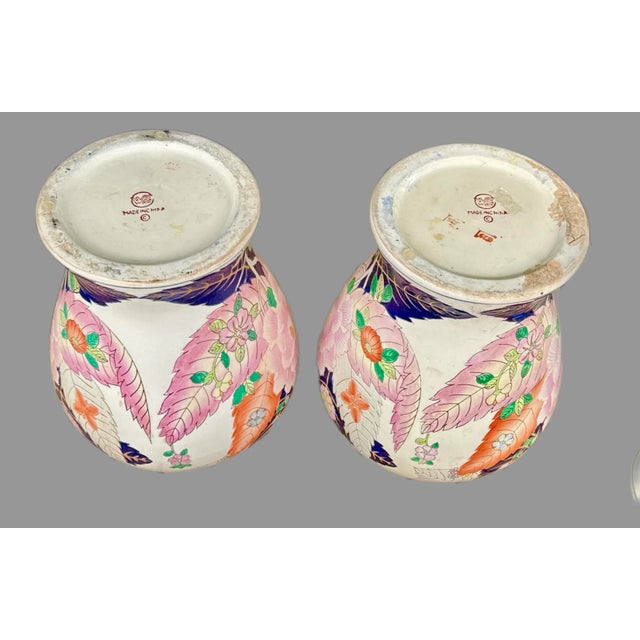 Tobacco Leaf Ginger Jars / Urns / Vases - A Pair For Sale - Image 9 of 14