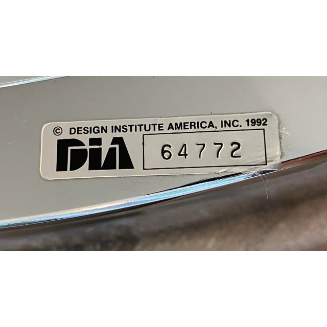 1970s DIA Ribbon Side Chairs With Chrome Base Trim - Set of 6 For Sale - Image 11 of 12