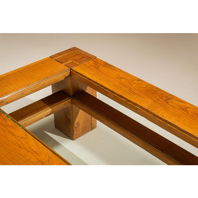 Coffee Table in Oak attributed to Giuseppe Rivadossi, Italy, 1970s For Sale - Image 9 of 12