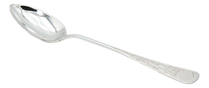 Rice and Serving Spoon in Embossed Silver with Monogram Card