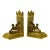 1950s Vintage Mythical Hollywood Regency Boho Chic Brass Winged Lion Bookends - A Pair. For Sale