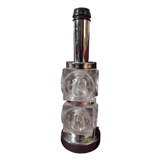 Ice Glass Table Lamp by Peill & Putzler, 1970s For Sale