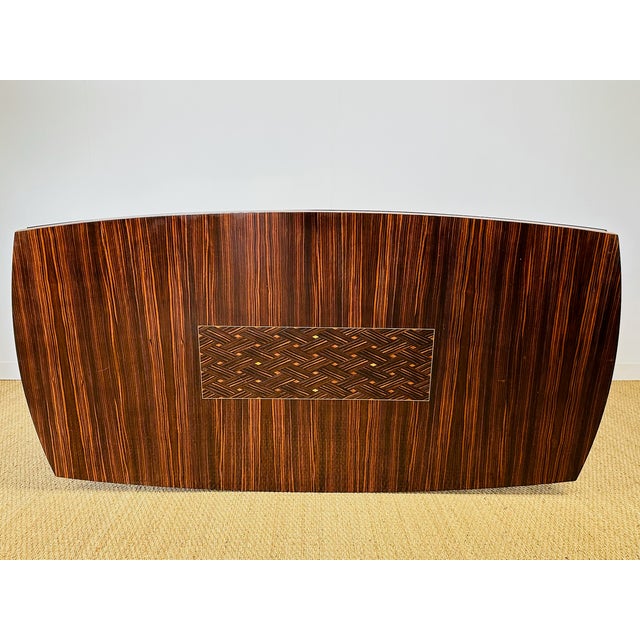 Black Art Deco Dining Table in Macassar Ebony with Marquetry, France, 1940s For Sale - Image 8 of 18