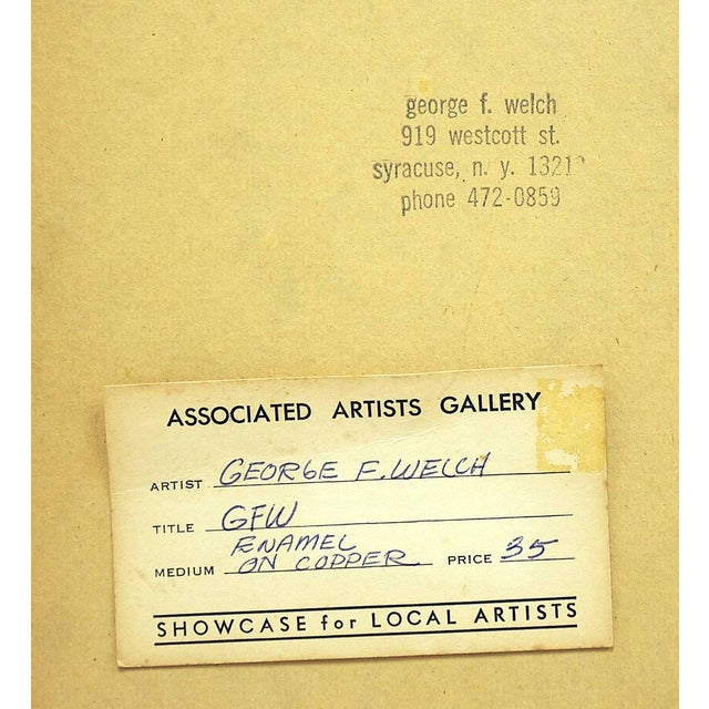 George F Welch,ypeface, Hebrew Font and Numbers Enamel Judaica Art Plaque For Sale - Image 4 of 5