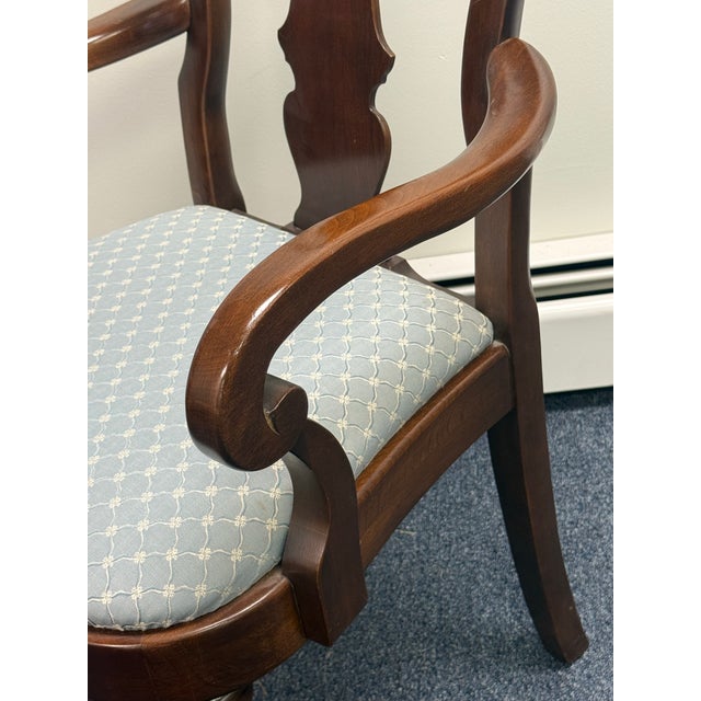Vintage Pennsylvania House Solid Cherry Georgian Dining Chairs - Set of 6 For Sale In New York - Image 6 of 12