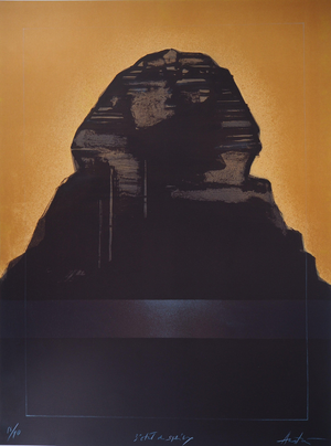 Claude Hastaire, Egypte, le Sphinx jaune, Lithograph