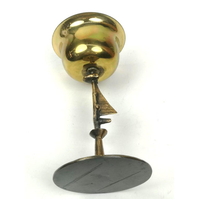 Mid-Century Brass Chalice by Lajos Muharos, 1970s For Sale - Image 4 of 9