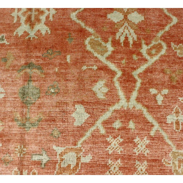 Textile Turkish Oushak Rug With Angora Wool by Keivan Woven Arts 9'10 X 12'10 For Sale - Image 7 of 13