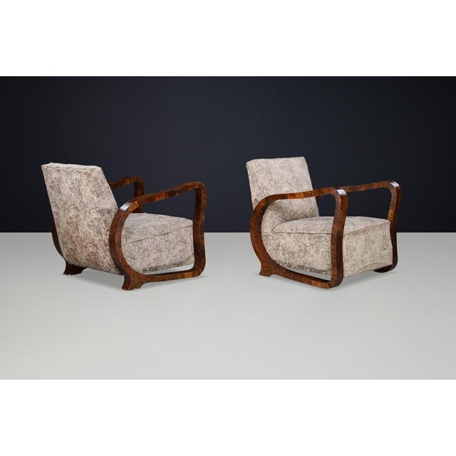 Italian Art Deco Sculptural Burl Wood Chairs, 1920s, Set of 2 For Sale - Image 3 of 10