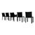 Vintage Cab Dining Chairs in Black Leather by Mario Bellini for Cassina, 1977, Set of 5 For Sale - Image 17 of 18