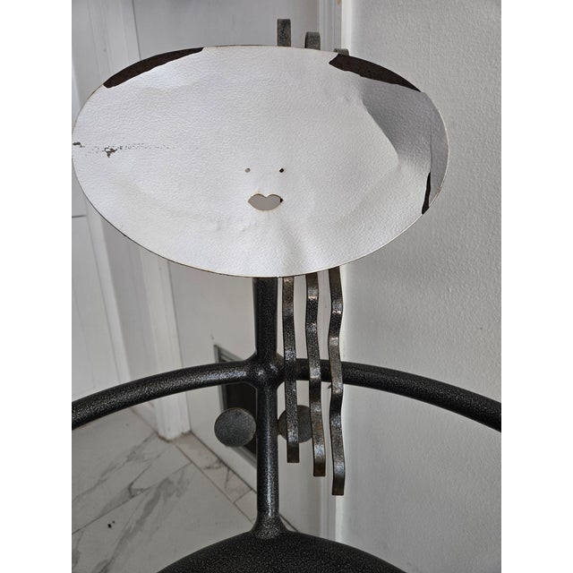 He/She Sculptural Postmodern Metal Bistro Set – Attributed to Rockledge Studios (Unsigned) For Sale - Image 4 of 14