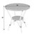 Traditional Tobias 30 in. W Outdoor Round Rattan and Metal Bistro Table, Blue/White Dot / Natural Rattan Frame For Sale - Image 3 of 9