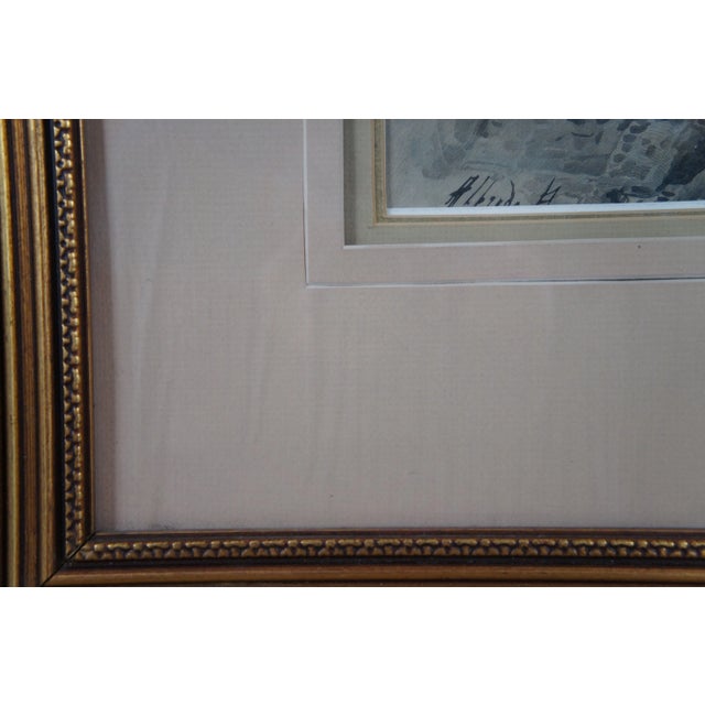 Alfredo Perea Antique Esperando El Carruaje Waiting for Carriage Engraving 31" For Sale - Image 10 of 11