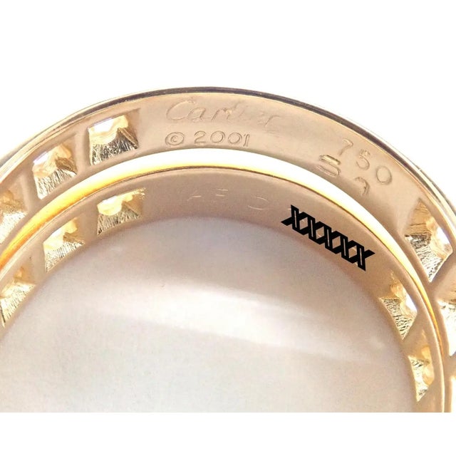 1990s Cartier Yellow Gold Nouvelle Vague Diamond Band, Size 5.75 For Sale - Image 9 of 12