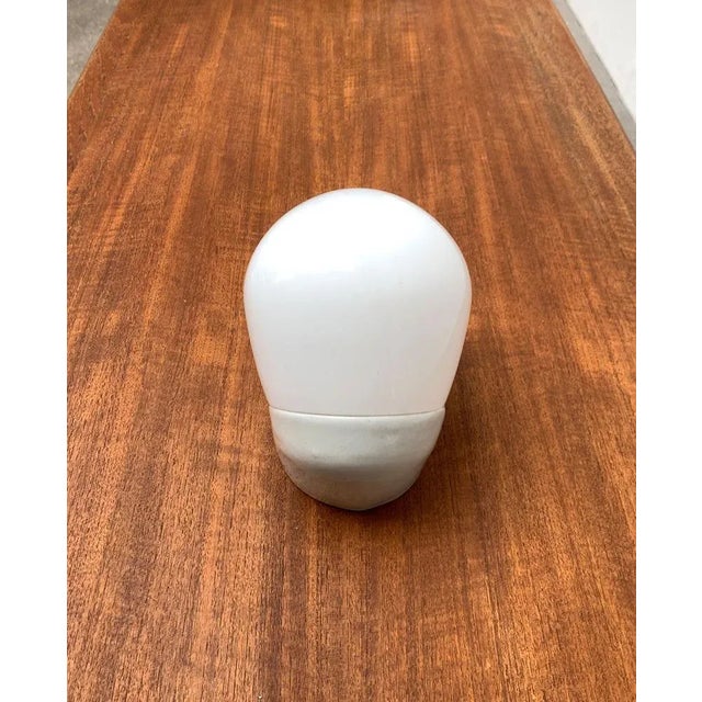 Mid-Century Modern Mid-Century German Wall Lamp in Glass and Ceramic by Wilhelm Wagenfeld for Lindner For Sale - Image 3 of 14