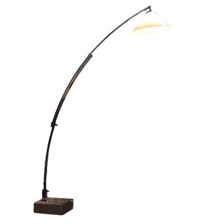 Mid-Century Chrome Floor Arch Telescoping Lamp For Sale