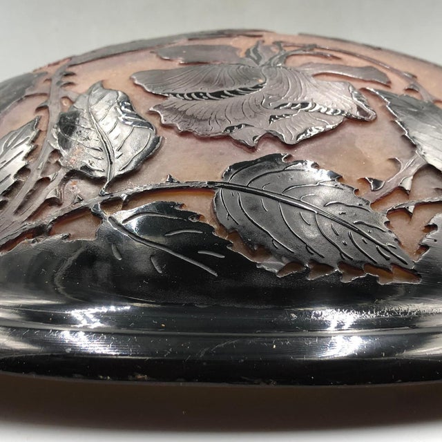 Art Nouveau Cameo Glass Ceiling Pendant by Paul Nicolas for Dargental, France, 1920s For Sale - Image 16 of 18