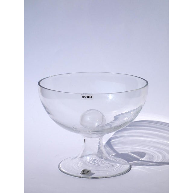 Italian Murano Glass Design Fruit Bowl Stand by Paolo Tilche for Barbini, 1968 For Sale - Image 6 of 6
