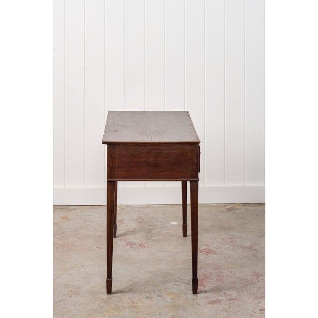 Early 19th Century Oak Three-Drawer Side Table For Sale - Image 11 of 13