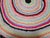 1900 - 1909 Antique American Braided Round Rug, Handwoven Folk Art, Red & Blue, 3x4 For Sale - Image 5 of 10