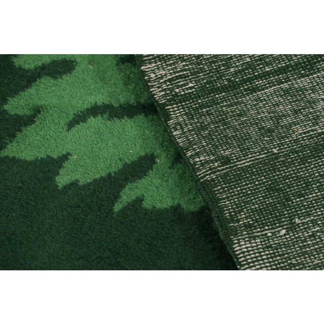Textile Vintage Zeki Müren Rug With Green Floral Medallion, From Rug & Kilim For Sale - Image 7 of 7