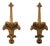 1980s Italian Gold Wall Sconces Plate Holders - a Pair For Sale