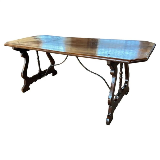 Fratino table hand-made in Italy in the early 1800s using walnut. The table is pretty long and large, making it perfect as...