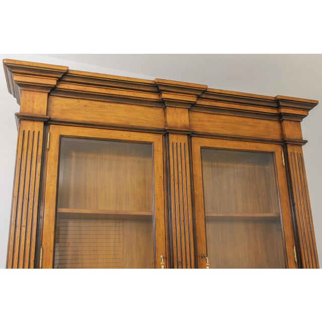 Theodore Alexander Continental Style 2 Piece Bookcase Curio Cabinet For Sale - Image 9 of 13