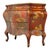 This Bombay chest features a vibrant red lacquer finish adorned with extensive gilded chinoiserie decoration. The bombe-...