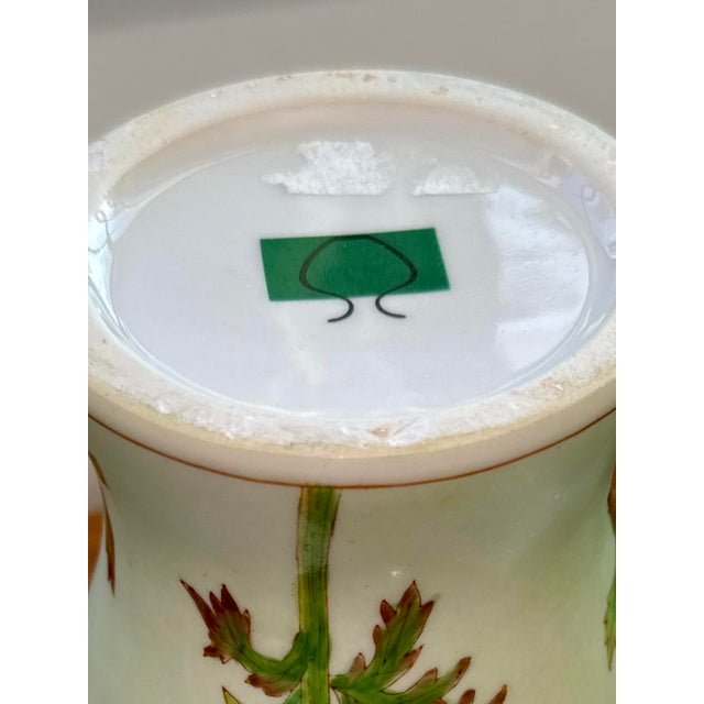 Ceramic Late 20th Century Celadon Floral Vase For Sale - Image 7 of 8