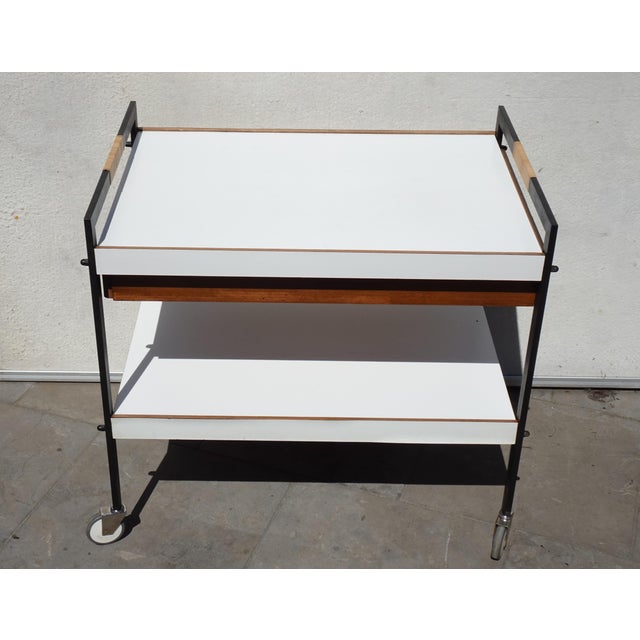 Minimalist Austrian Bar Cart attributed to Carl Auböck, 1960 For Sale - Image 18 of 18