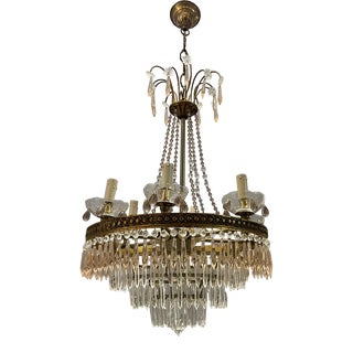 Italian Murano Glass Chandelier, 1950s For Sale