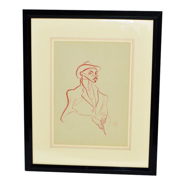 Al Albert Hirschfeld Harlem Reefer Man Lithograph Print For Sale