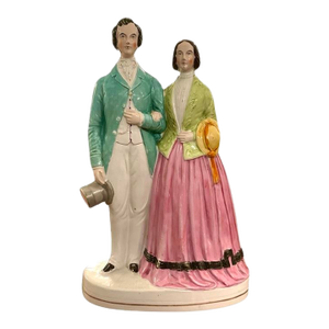 Late 19th Century Large Stafforshire Figurine of Couple
