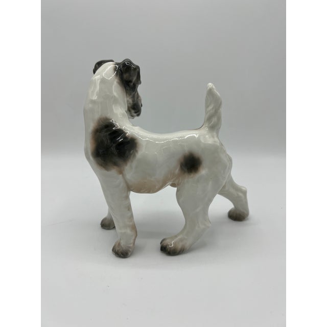 Dahl Jensen Royal Copenhagen wire haired fox terrier 1001. Beautiful Piece.