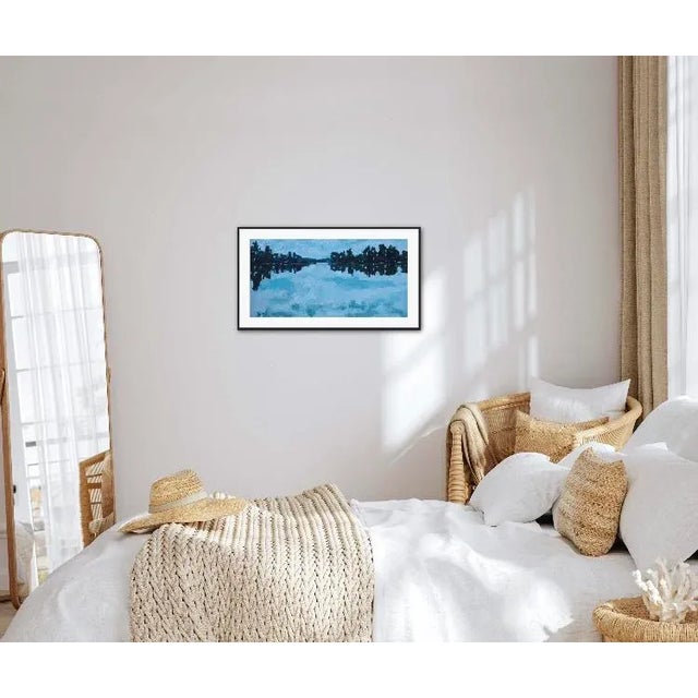 Contemporary Cloud Reflections Modern Artwork Oil Painting, Original For Sale - Image 3 of 6