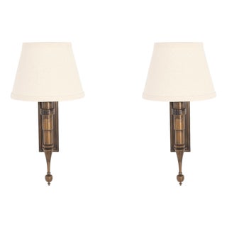Custom French Single Library Sconce in Solid Brass, 2000c - a Pair For Sale