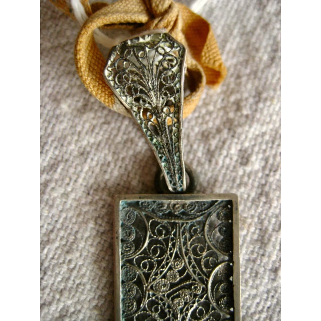 Metal 19th Century Micro Mosaic Italian Filigree Silver Cross For Sale - Image 7 of 7