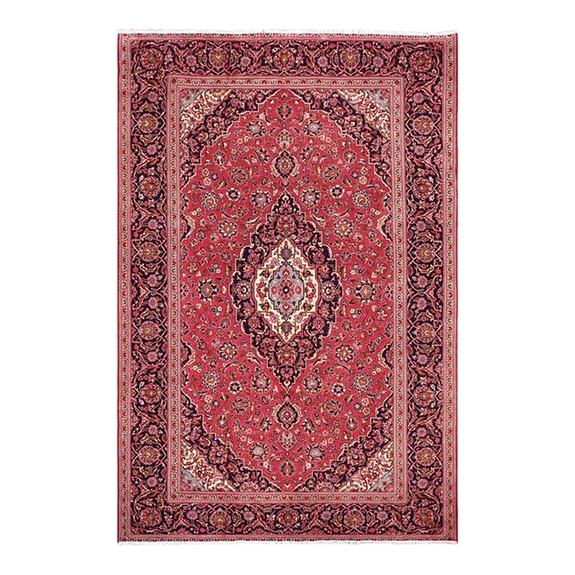 Antique Persian Red/Blue Wool Rug - 8'1'' X 10'11'' For Sale